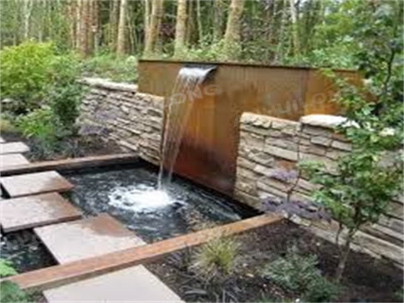<h3>Corten Steel Free Standing Pond Water Wall - Flora Select</h3>

